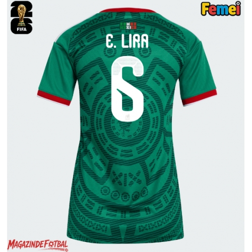 Mexic Erik Lira #6 Echipament de Fotbal Replică Mondial 2026 Femei Acasa Mexic Erik Lira #6 Echipament de Fotbal Replică Mondial 2026 Femei Acasa